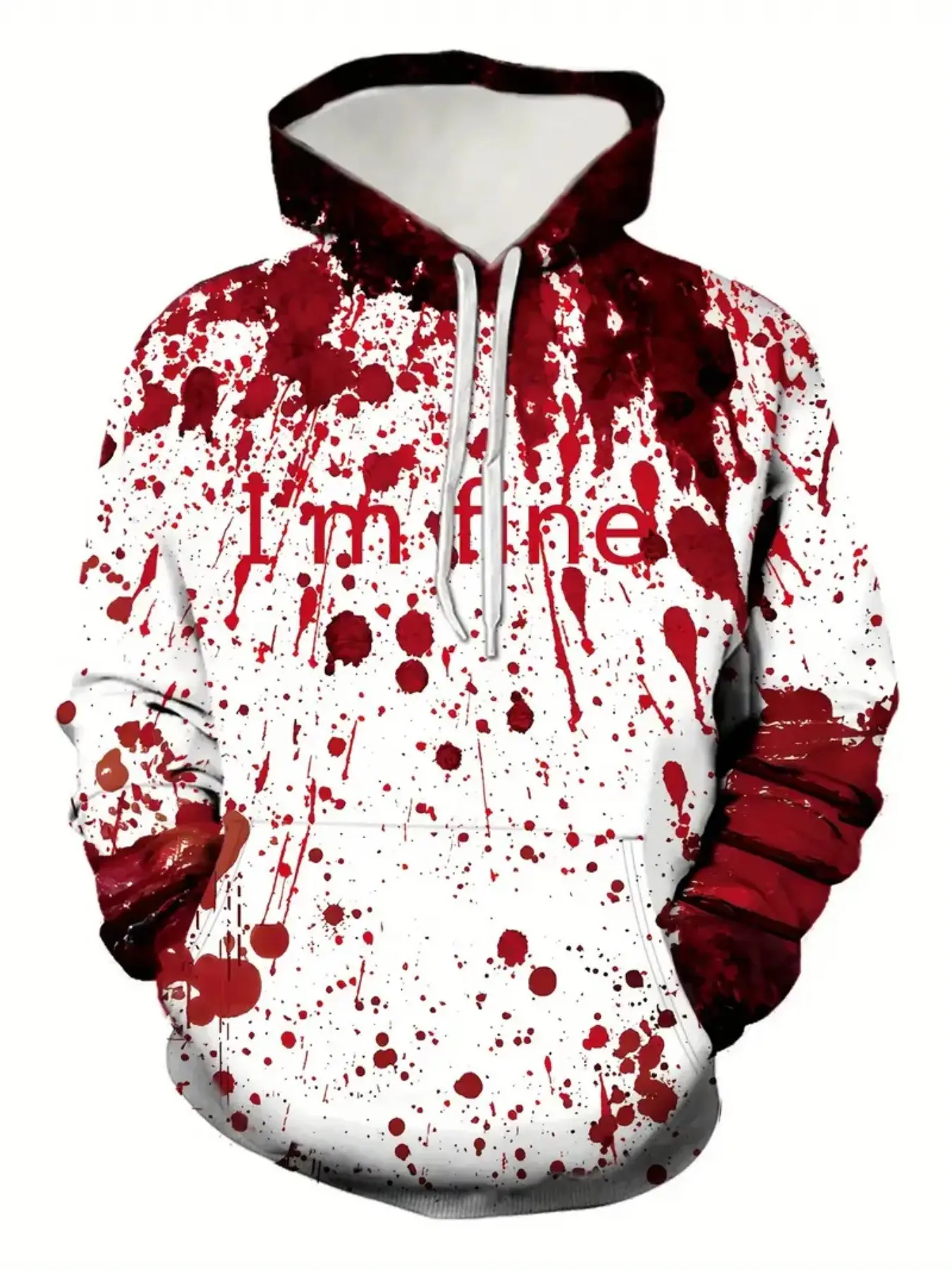 Men's Cool Hooded Sweatshirt, Casual 3D Print Design, Halloween Party, Spooky, Slim Fit, Spring & Fall Wear, Unisex Style