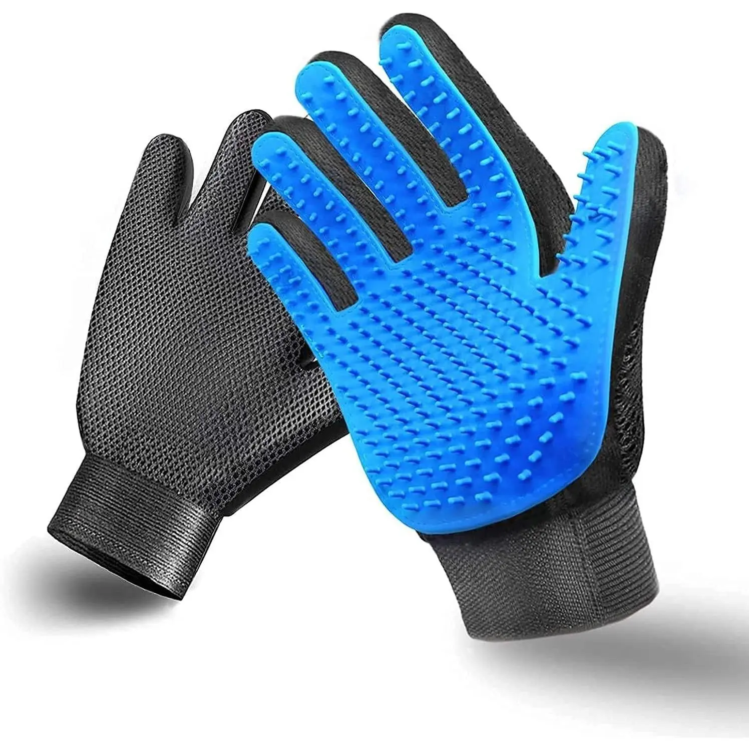Pet Grooming Glove 1 Pair Left Right Hand Efficient Deshedding Brush Gentle Massage Mitt for Dogs Cats Horses Long Short Fur Daily Home Outdoor Pet Care TikTok Trending Pet Supplies campingessentials