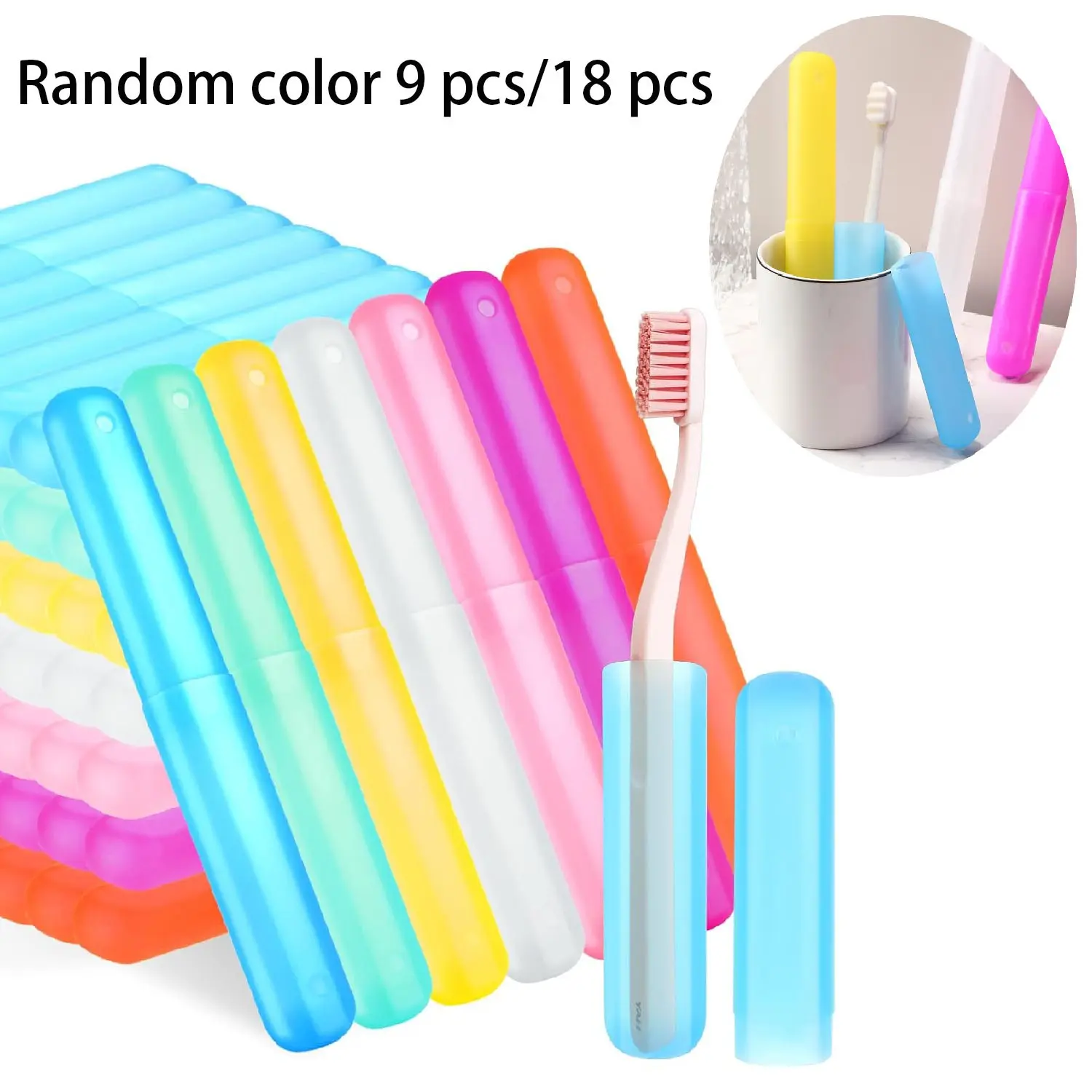 Travel Toothbrush Case Holder, Breathable Portable Toothbrush Container, Multiple Color Clear Toothbrush Holder for Home Trip Camping