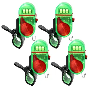 2 PCS/4 PCS Fishing Bite Alarm with LED Light, 2026 New Sensitive Smart Electronic Fishing Bells for Rods, Fish Bite Alarm Sound Alert Bell, Clip-On Electronic Fishing Alarms Bite Alarms for Fishing hair