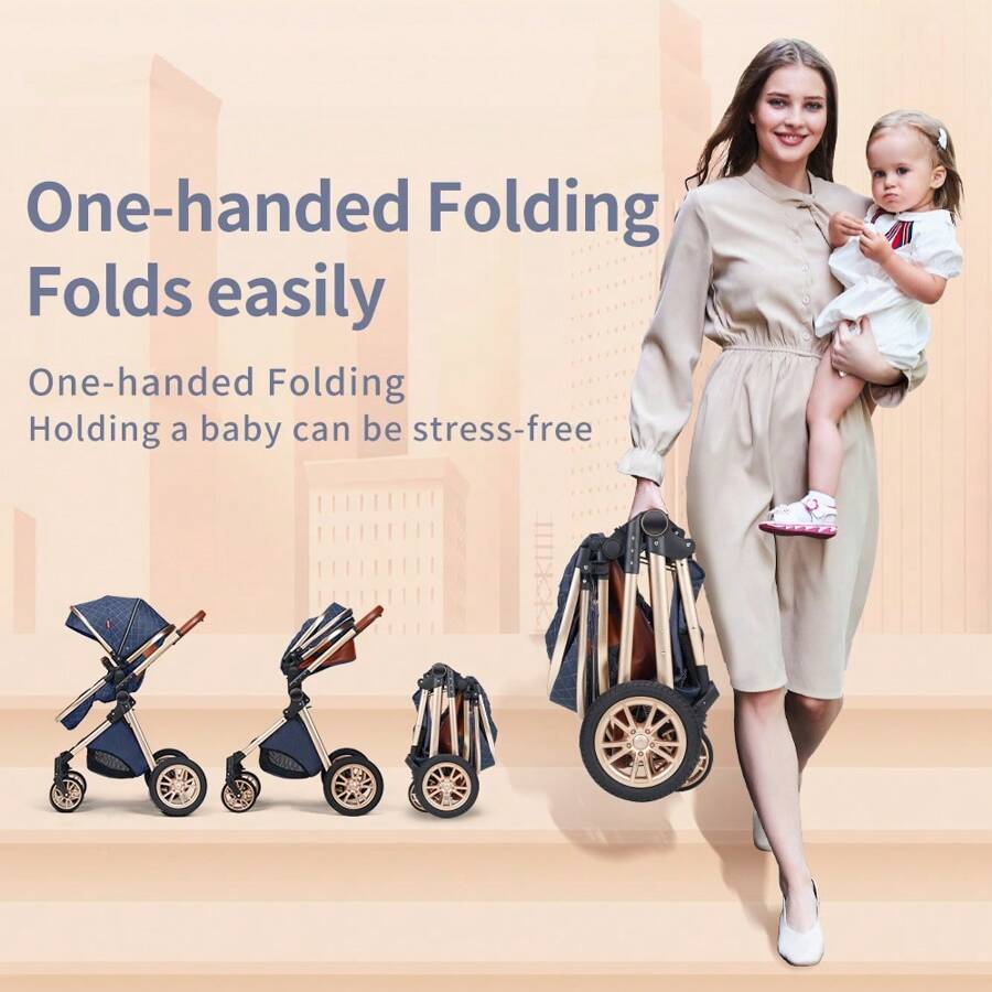 AobtkelBabystroller,dealsforyoudays,4-in-1Portable & Foldable YoungstersStroller with Sun,High & Quality &Lightweight Travel Stroller For BabiesOutdoorfun,Adjustable Stroller AndAccessories Combo Set, One ClickFolding,##Summervibes