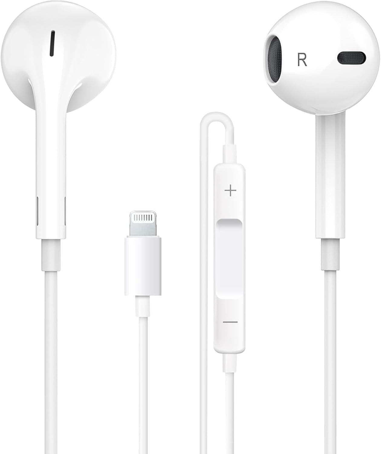 Earbuds, Wired Earphones (Built-in Microphone & Volume Control) Noise Canceling Isolating Headphones for iPhone 14/13/12/11/SE/X/XR/XS/8/7