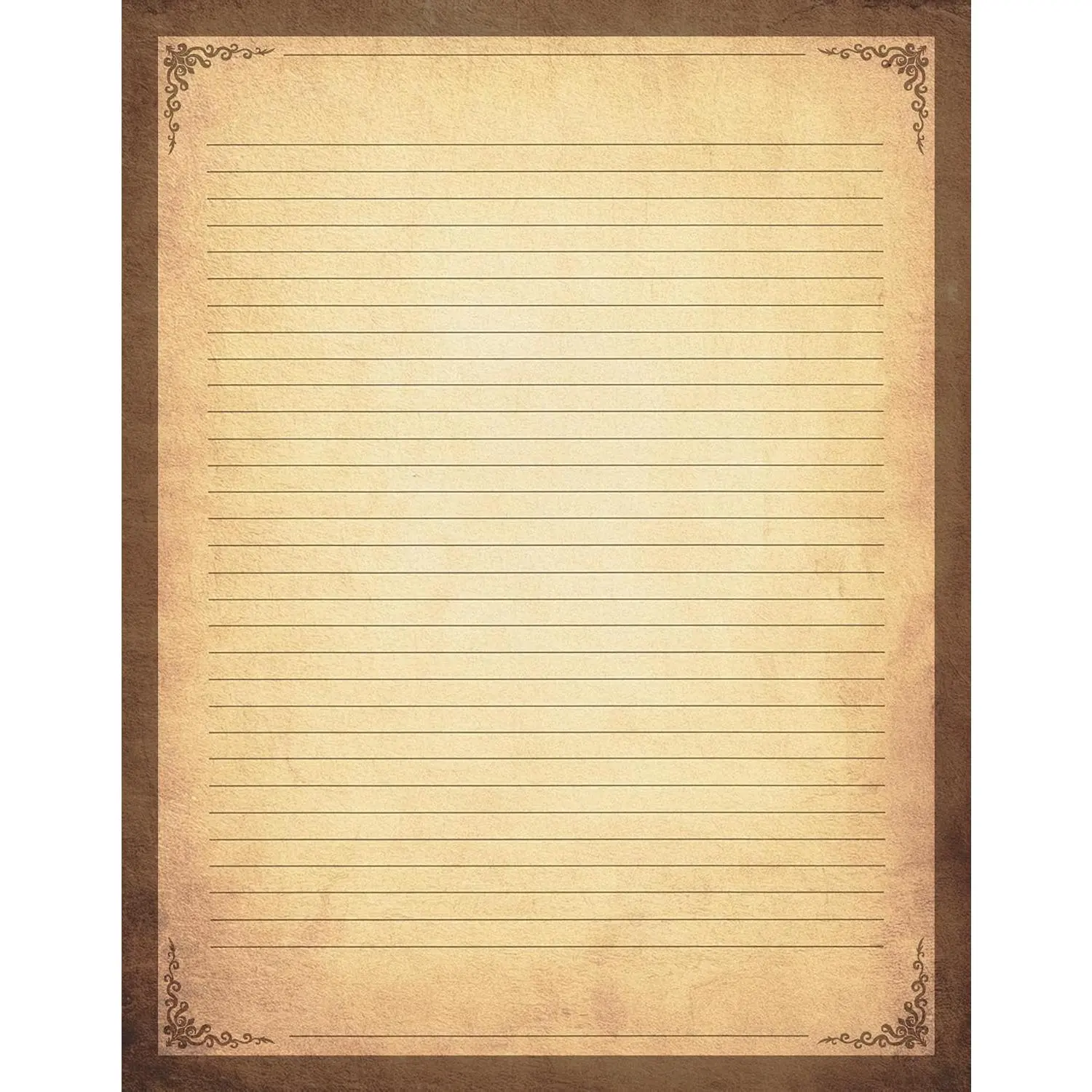 Lined Letterhead Stationery Paper - 50 Sheets 8.5" x 11" Decorative Writing Paper - 28lb Bond (105gsm) for Handwritten Notes, Letters, Invitations, Journaling, Menus & Poems