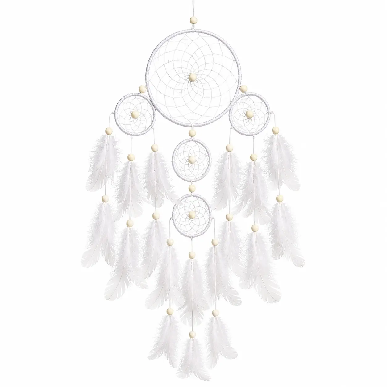 Boho Dream Catcher Wall Hanging, Hanging Home Decor, Feather Dreamcatcher Decor for Bedroom, Nursery, Living Room & Wedding Party Decoration