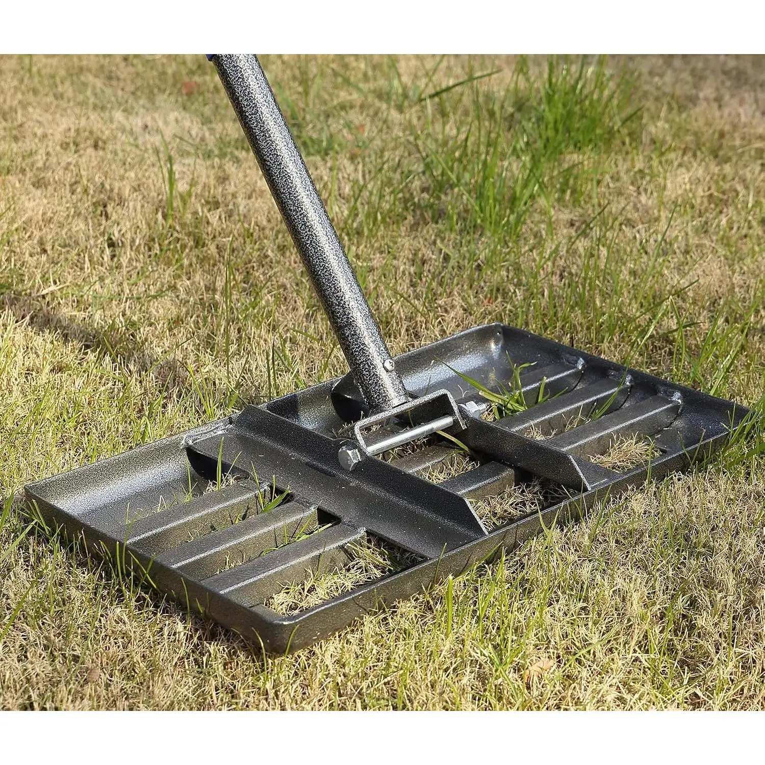 Lawn Leveling Rake, 17x10 Heavy Duty Lawn Leveler with Adjustable Handle Dirt Ground Level Tool for Yard Garden (60 Inch)