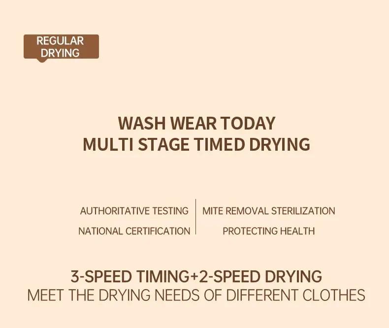 Mini Portable Folding Dryer with US Plug - Timing Function Energy Saving Three Colors - Space Saving for Business Travel Tourist Apartments Household Items Home Appliances