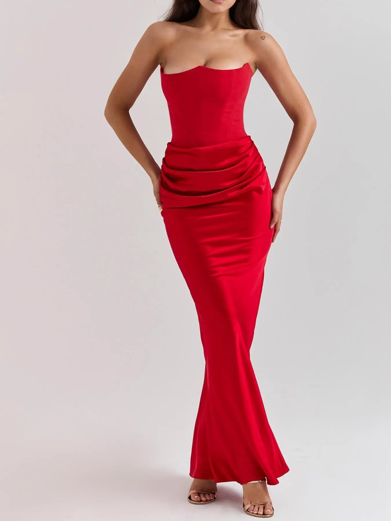 Women's Plain Tube Dress, Bodycon Fit Dress, Elegant Dress for Party Evening Formal Occasions, Ladies' Clothes for Summer