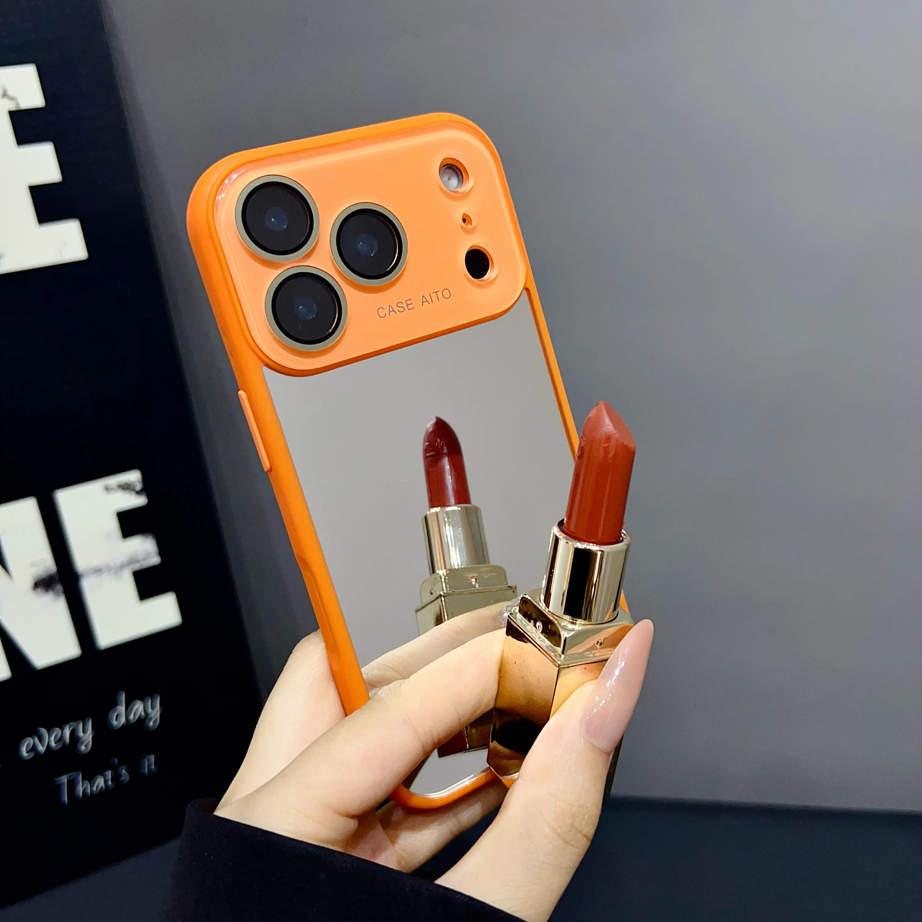 Mirror Case For  iPhone 17 Pro Max 16 15 14 13 for Girls Women Makeup, Cute Glossy Hard Mirror Back+Clear Soft TPU Bumper Slim Fit Anti-Drop Shockproof Protective Phone Cover
