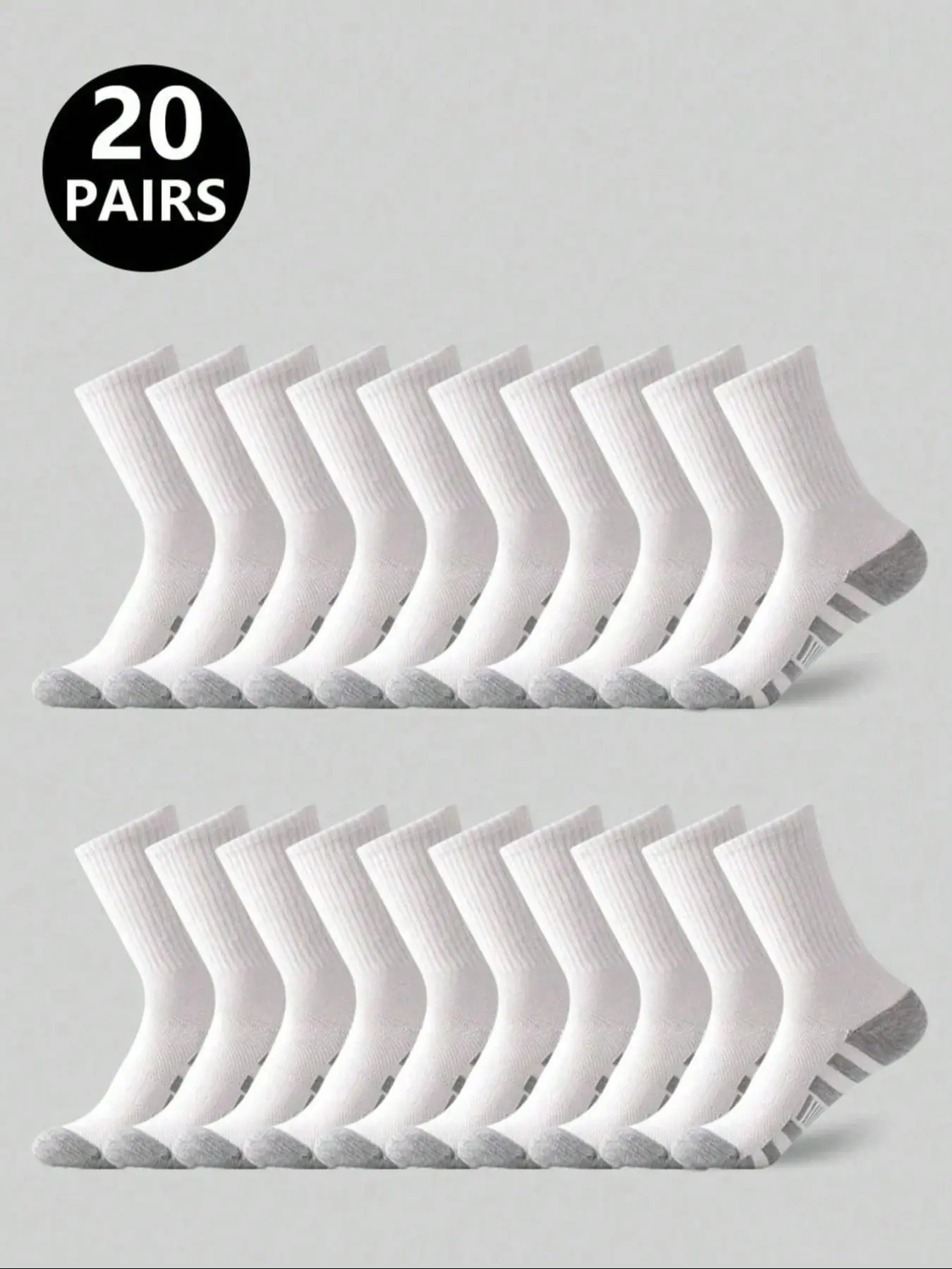Men's Fashion Sporty Colorblock Crew Socks, Base, Moisture-Wicking, Soft & Breathable, Ideal for Running, Basketball, Soccer