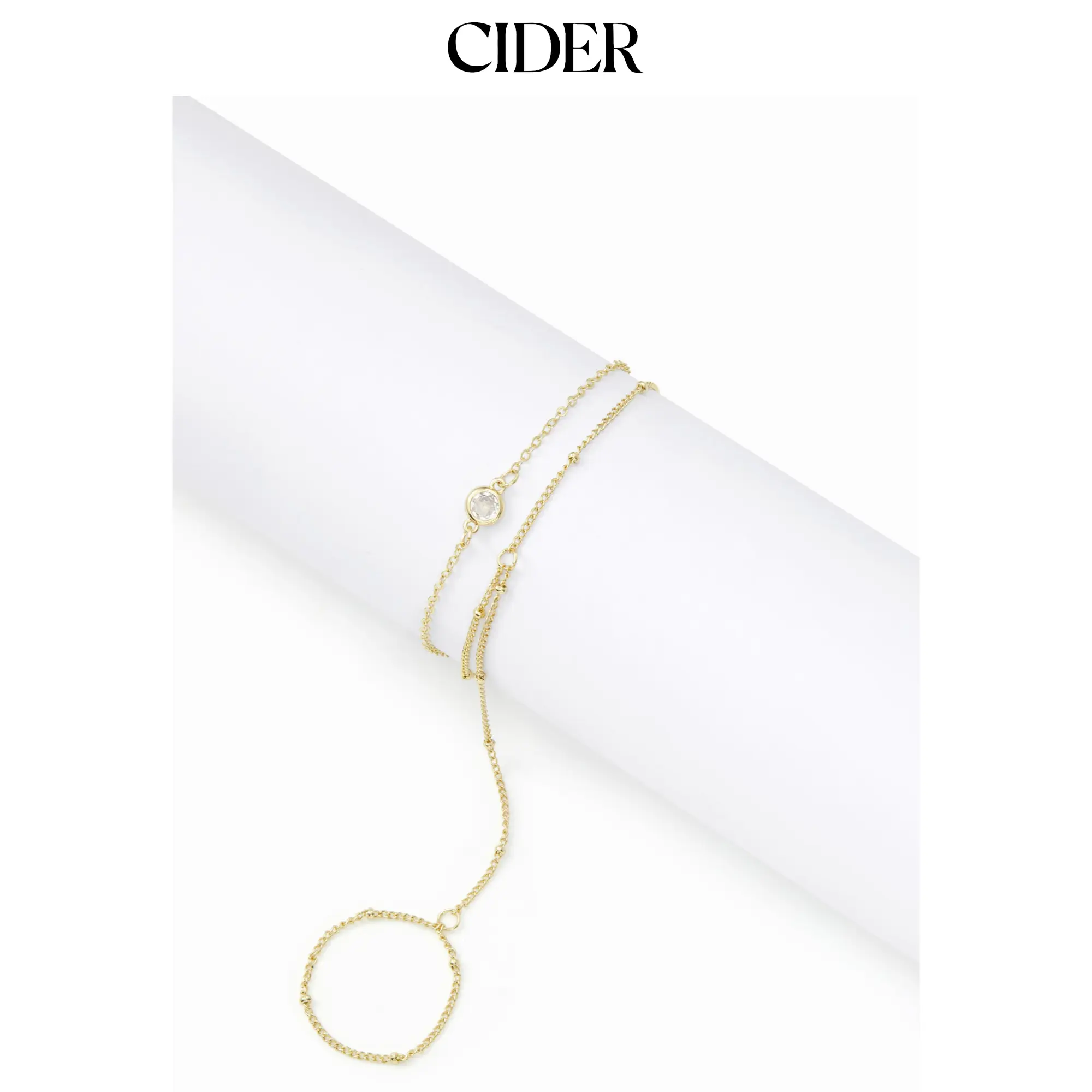 Cider RHINESTONE HAND CHAIN BRACELET