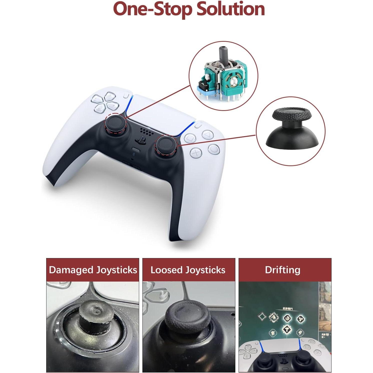 Ps5 Joystick Replacement for 5 Ps5 Controller Repair Kit for Ps5 Analog Stick Replacement 3D Sensor Module Joystick for Dualsense Ps5 Controllerjoystick Replacement Accessory (4 Pack) Ps5 Joystick Replacement for 5 Ps5 Controller Repair Kit for Ps5 Analog Stick Replacement 3D Sensor Module Joystick for Dualsense Ps5 Controllerjoystick Replacement Accessory (4 Pack)