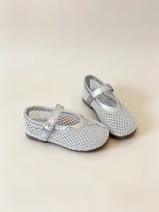 Girls' Mesh Mary Jane Shoes, Summer Breathable Hollow Out, Soft Sole, Princess Shoes, Anti-Slip, Easy On-Off, Multi Colors, Classic Style, Breathable Flats