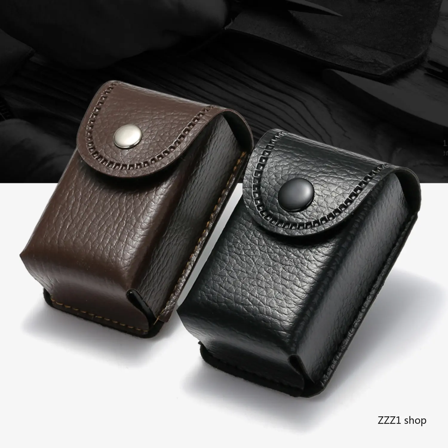 Men's Retro Nylon Leather Compact Lighter Pouch - Scratchproof Tactical Holster with Belt Loop, Snap Closure for Camping, Outdoor Use, Tactical Equipment, Concealed Holster