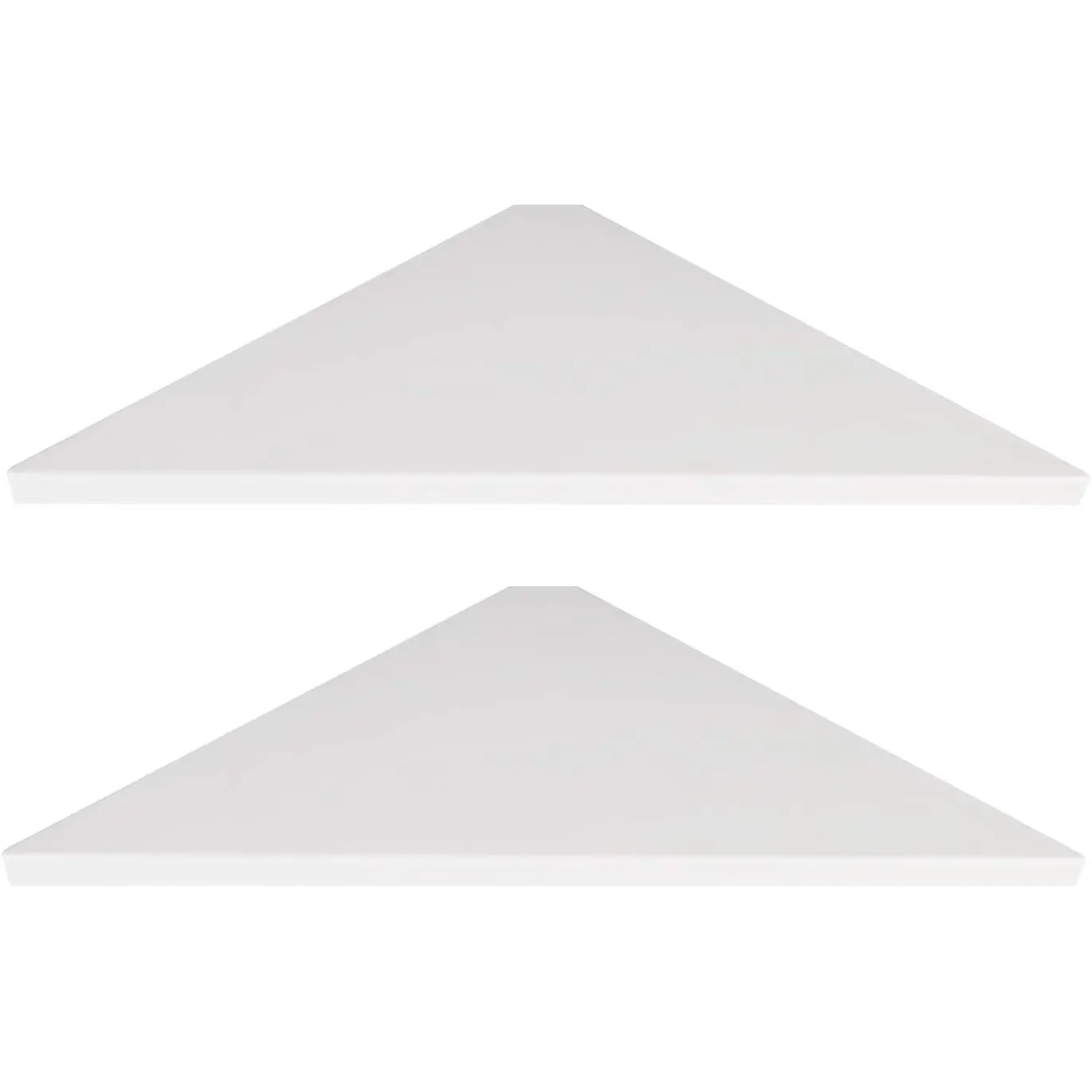 Corner Mounting Shelf Set of 2 – Easy to Install Floating Wall Shelves with  Grain Finish, Durable and  ABS Plastic for Kitchen, Bathroom, Living Room  Décor