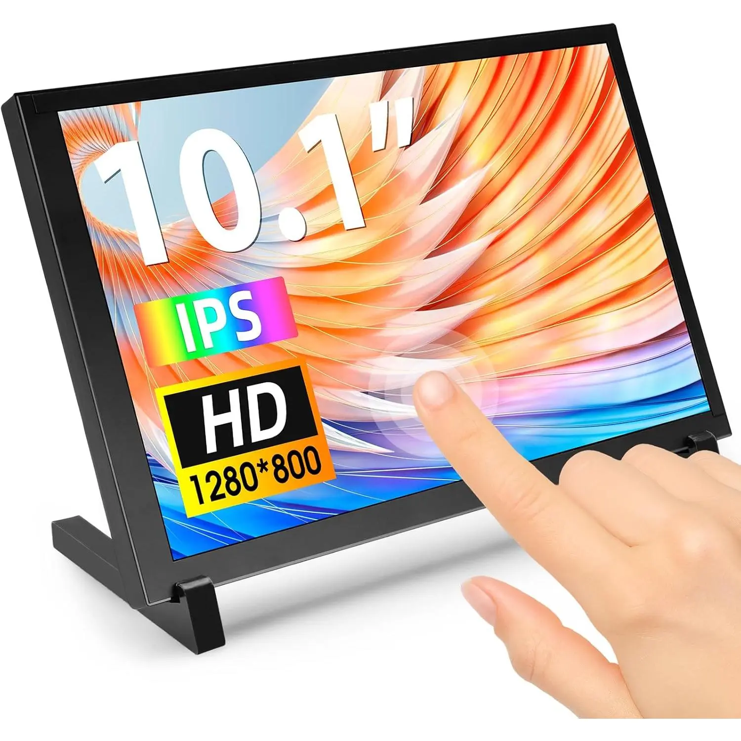 10.1 Inch Touchscreen , 1280x800 IPS LCD  Display with Stand, Portable Capacitive  Screen for Raspberry Pi 3/3B+/4B/5,  Nano, Banana Pi, PC, Windows, Beaglebone