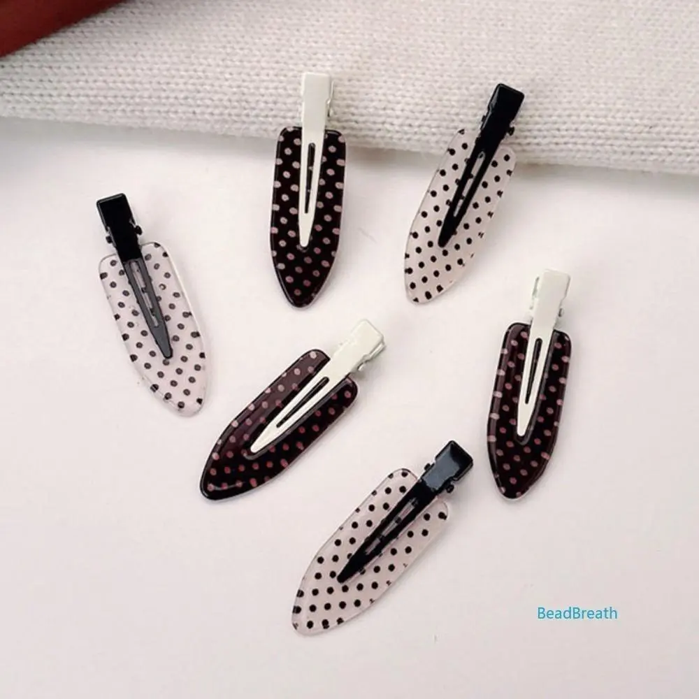 Chunky Acrylic Hair Clips, 4 Pack Black & Cream Retro Alligator Barrettes for Women, Strong No-Crease Hold for Styling & Fine Hair, Hair Clips For Styling, Alligator Clip