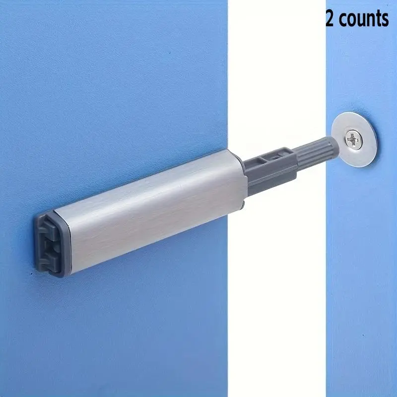 Stainless Steel Magnetic Push Latch Lock, Durable Magnetic Push Latch Lock with Soft Close Feature & Touch Release for Kitchen Cabinet & Drawer Handle