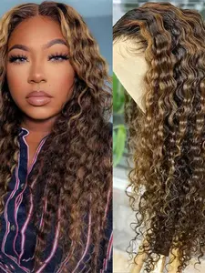 26 Inch Long, 180% Density Curly Wig, Soft Glue-Free Small Curl, 13x4x1 Lace Front Full Cap, Heat-Resistant Fiber Hair, Glueless Wear Wig
