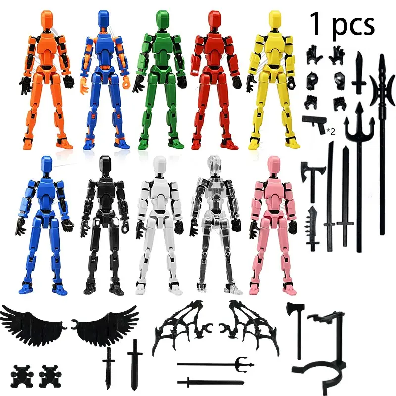 Titan 13 Action Figure Set, 3D Printed Multi-Joint Robot Doll, Collectible Desktop Decoration, Christmas Gift, Random Color, Jointed Articulating Figurines