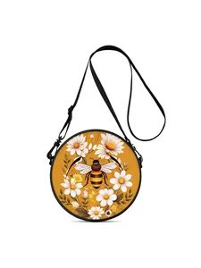 Lightweight crossbody bag with cute 2D bee print, a perfect gift for female friends. It can be worn crossbody, single-shoulder, double-shoulder or hand carried, suitable for commuting, outdoor activities, travel, casual daily outings and school use.