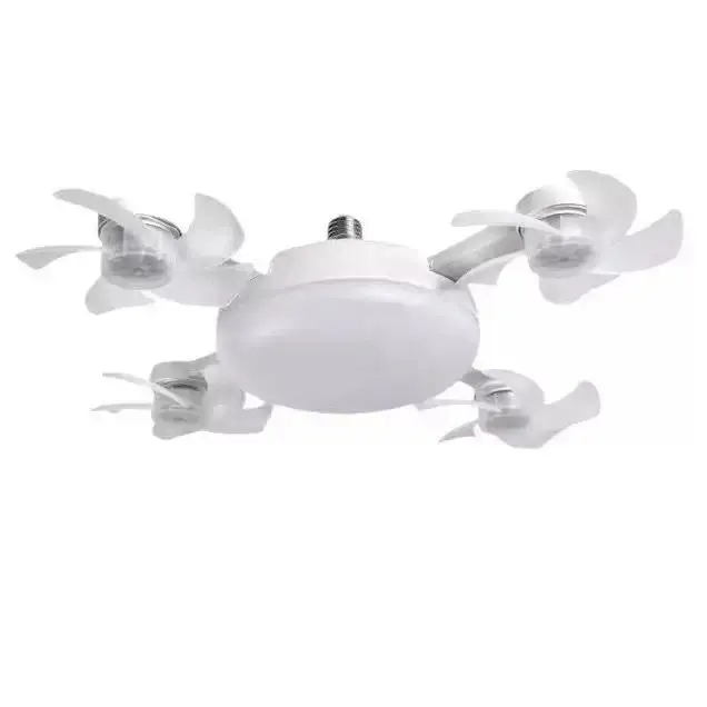 2026 New E27 Socket Ceiling Fan Light - 2-in-1 Silent LED Fan with Remote Control, Energy-Saving Cooling & Lighting Combo for Home Bedroom