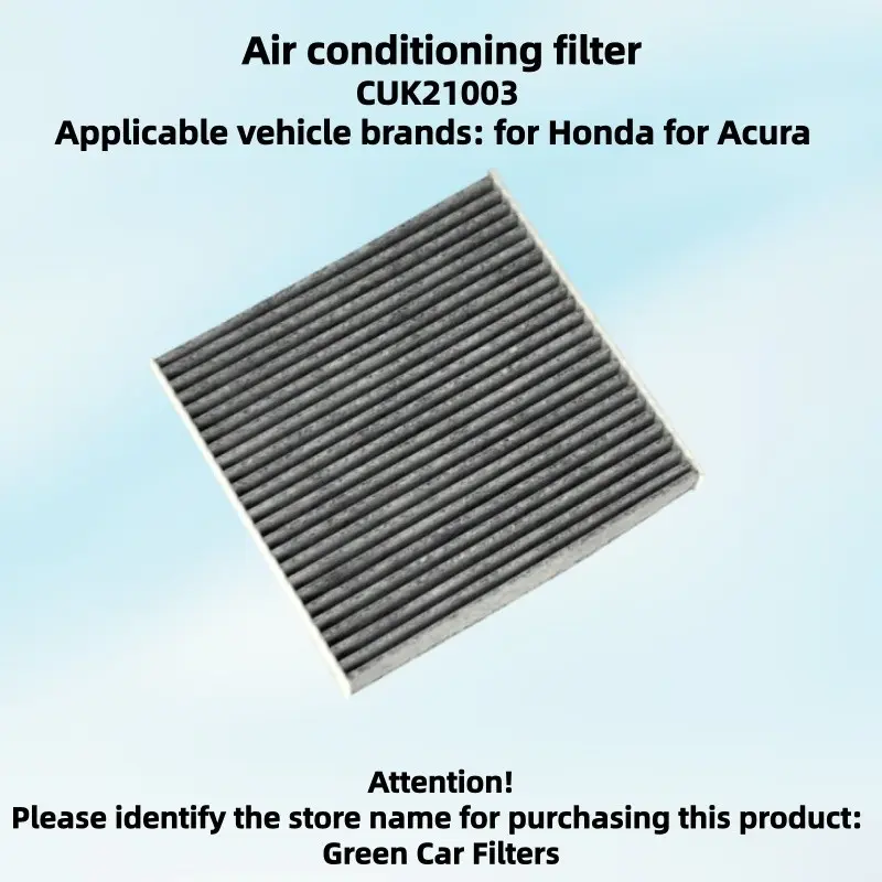 1pc, Air conditioning filter CUK21003, Replacement Parts, suitable for Honda R-V(2017-), UR-V(2017-), Civic(2021-1.5T/2.0L), ZR-V(2022-), Accord(2023-), Fit(2008-1.3L/1.5L), Acura CDX(2016-), RDX(2018-), OE: 80292-TGL-E01, 80291-TF0-U01