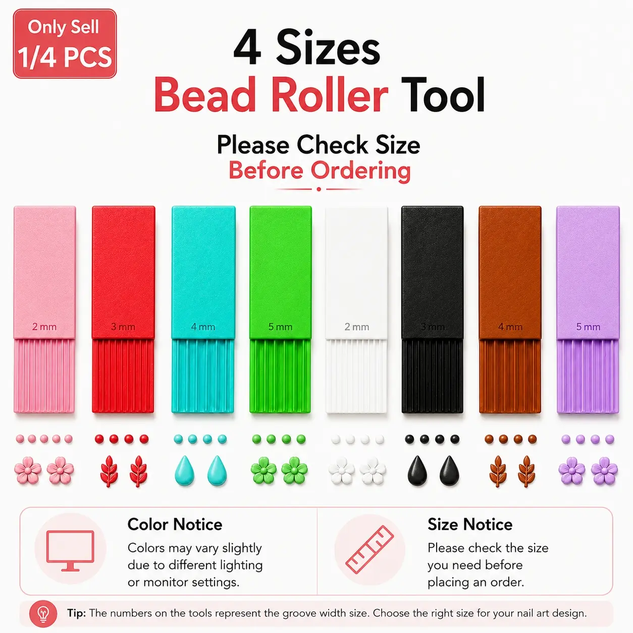 1/4pcs DIY 3D Print Clay Gel Ball Maker Tool, Nail Art Bead Roller for 3D Gel Flowers, Bead Roller for 2mm 3mm 4mm 5mm Round Beads, Sphere Shaper for Nail Art, Polymer Clay, Earrings, Jewelry Making, DIY Handmade Crafts and DIY Crafts