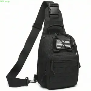 Men’s Tactical EDC Shoulder Bag - Compact Adjustable Crossbody Chest Pack, Durable Multi-Pocket Satchel for Camping, Hiking, Everyday Carry & Utility Use