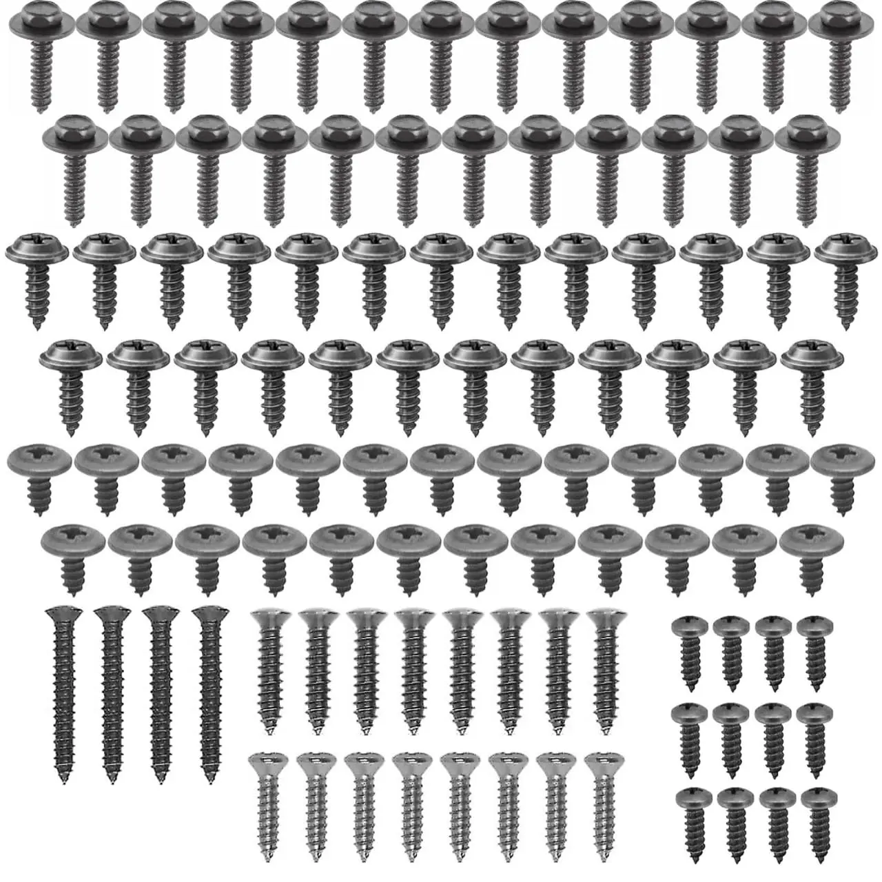 Interior| External| Engine compartment| Decorative screw hardware kit, black#8| Applicable to: General Motors, Chevrolet, Buick, Oldsmobile, Pontiac, Cadillac, GMC Trucks, A| B| C| D| E| F| G| H| J| X| Y-shaped body