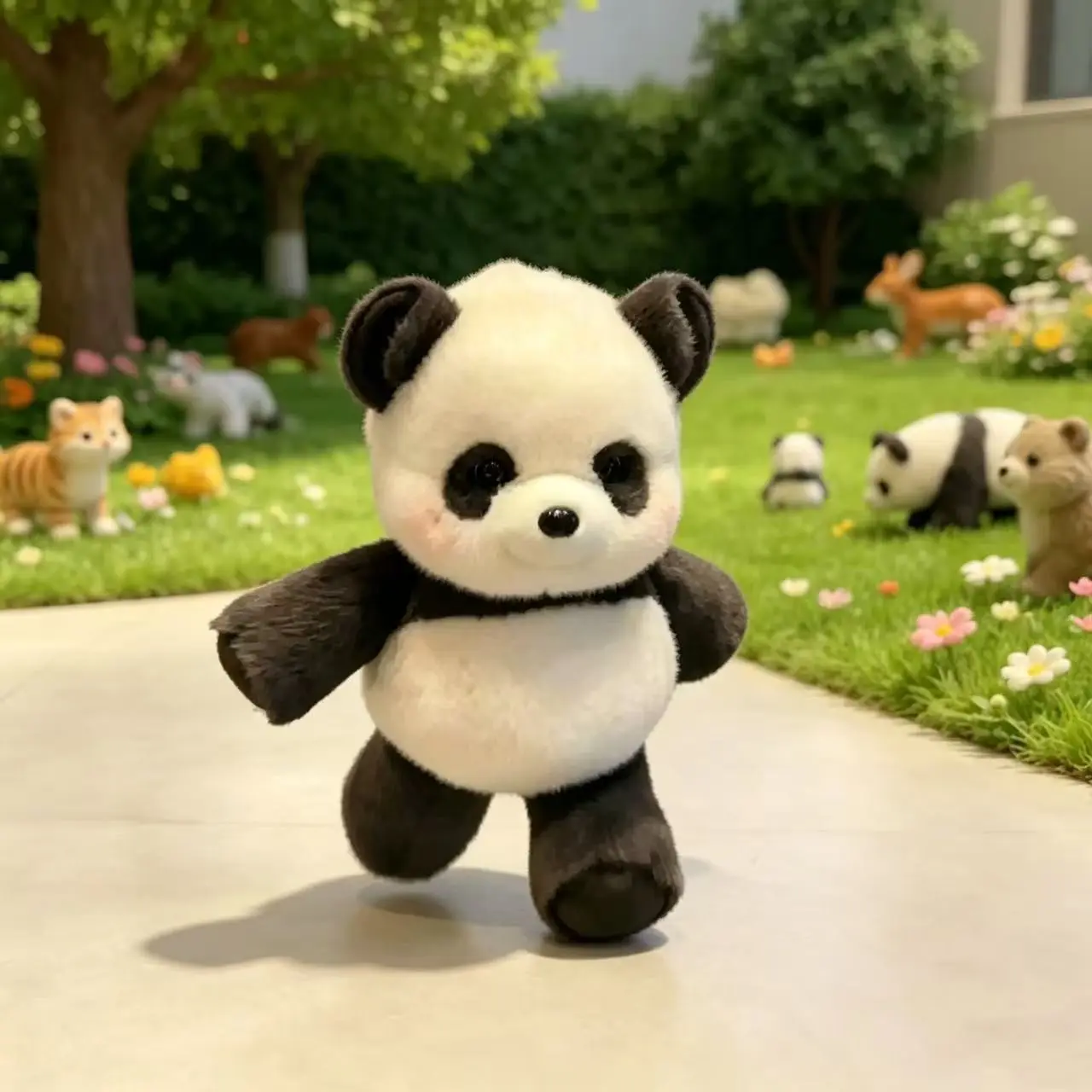 Cute Running Panda Plush Toy, Soft and Skin-Friendly, Cute Stuffed Animal, Stuffed Animal Gifts, Home Decor, Birthday Gift, Holiday Gift, Parent-Child Interaction