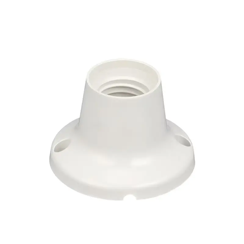 3pcs Hot Selling E27 Lamp Holder, Round Plastic Base Screw Bulb Socket, E27 Base Lamp Holder, Ideal for Home Lighting