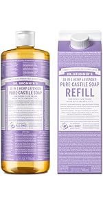 Pure-Castile Liquid Soap- Made with Regenerative Organic Certified Oils- 18-in-1 Uses for Face, Body, Hand, Hair, Laundry & More- Vegan, Non-GMO- Body Wash- Peppermint,32oz