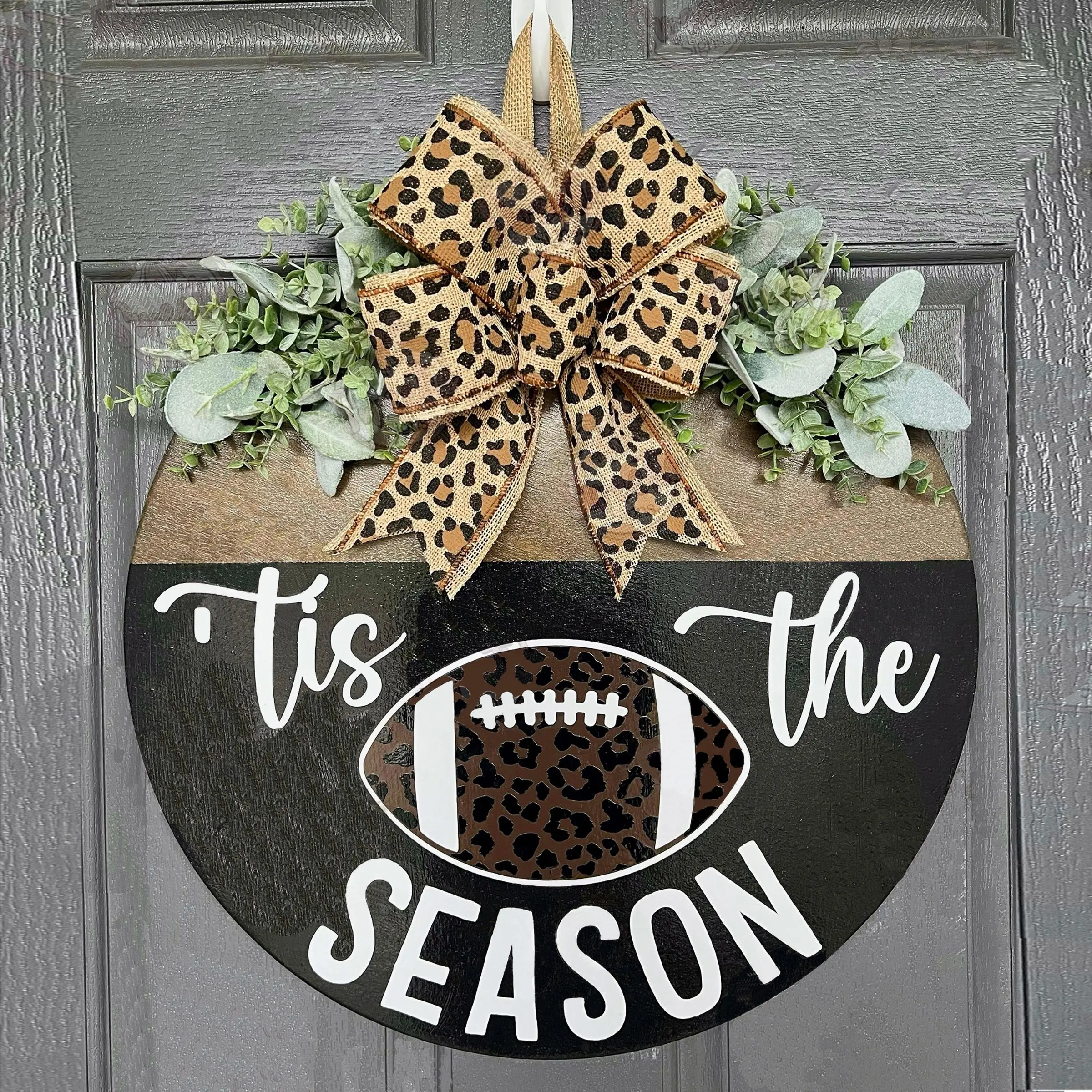 Football Door Hanger, Football Shaped Door Hanger, It's Football Season Door Hanger, Football Door Sign, Football Decor, Football Front Door Decoration, Football Wreath