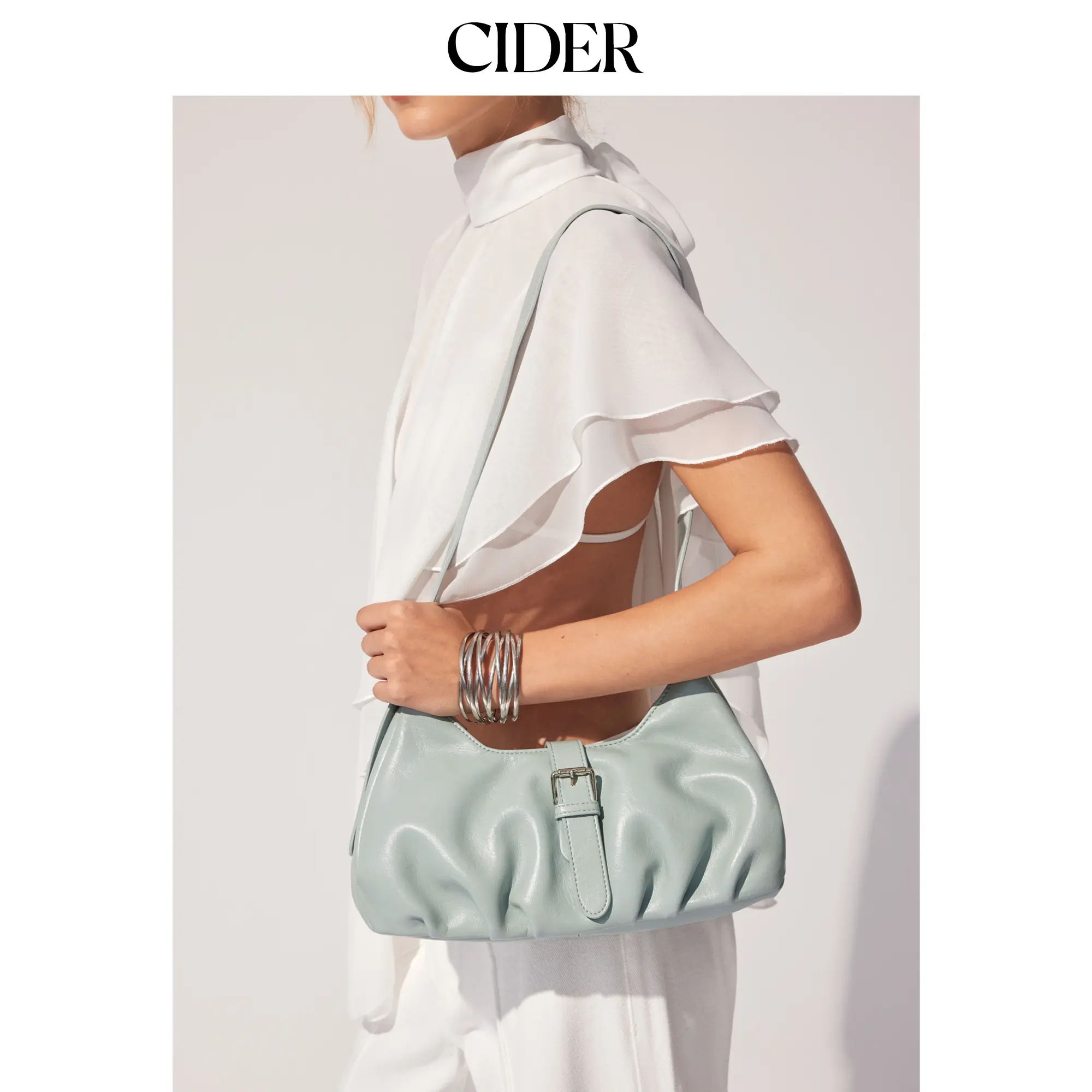 Cider BUCKLE DECOR SHOULDER BAG