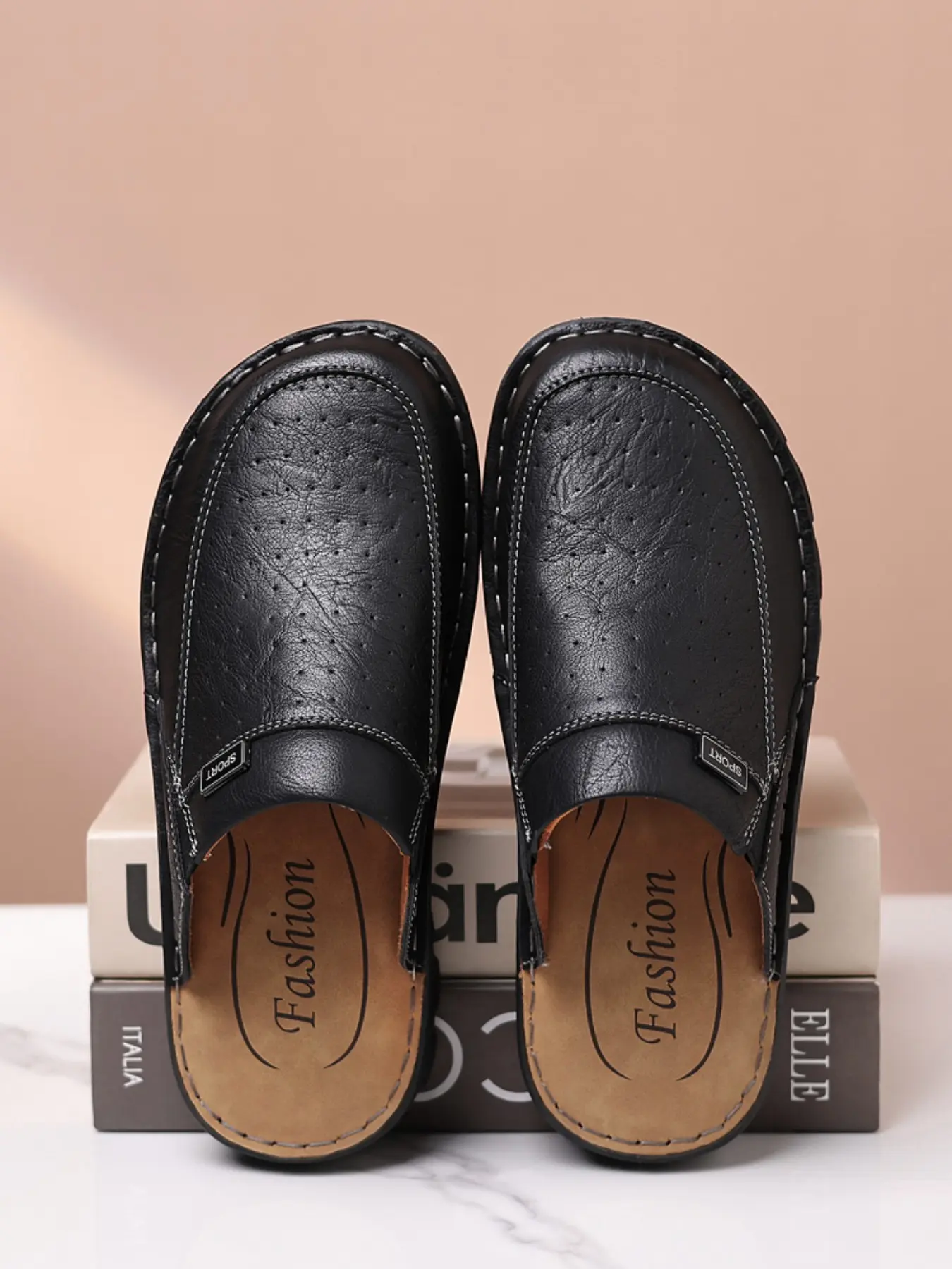 0693 Thick Rubber Sole Anti-Slip Casual Sandals, Soft PU Leather Toe Protector, Above Ankle Height, All Seasons Wear, Comfortable and Cool