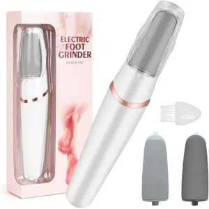 Electric Foot File and Callus Remover,Professional Pedicure Tools for Dry, Calluses, Dead, Cracked, Hard Skin,Equipped with 2 Grinding Heads and 1 Cleaning Brush