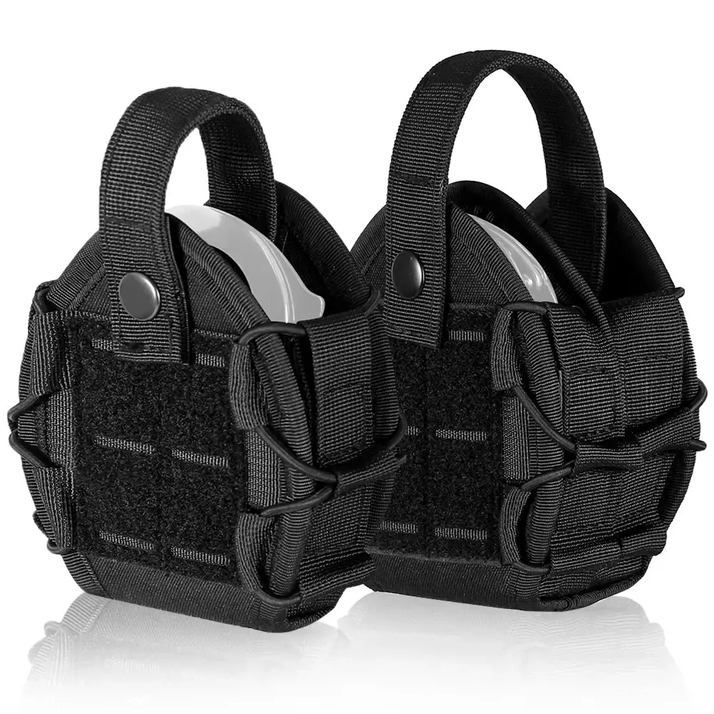 Molle Handcuff Holster, Open Top Handcuff Case for Duty Belt/Tactical Vest, Law Enforcement Handcuffs Pouch Fits Asp/Hinged/Chain/Folding Rigid Handcuffs, Quick Release Cuff Holder