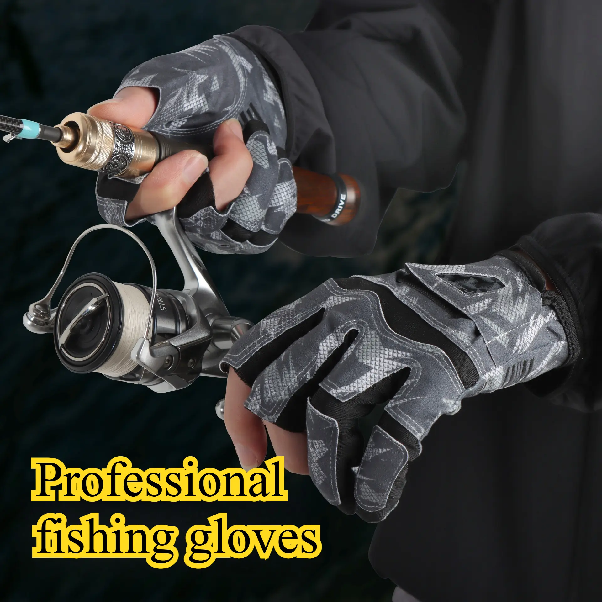 New Sports Gloves Fishing Gloves For Men Women Outdoor Fishing Gym Workout Fitness Breathable Gloves For Running Bike Driving Daily Wear Soft Thin Gifts Grey Camo Fishing Gloves Bike Mittens