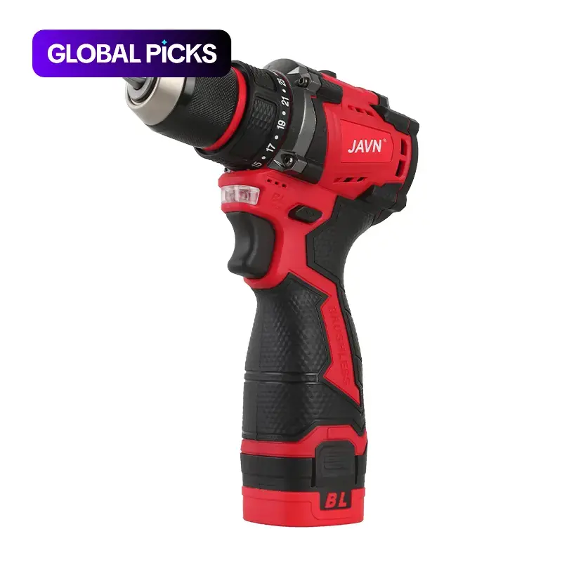 JAVN 16V Brushless Power Cordless High-Torque Mini Drill, Self-Locking Chuck, Electric Screwdriver, 23+1 Torque Settings, 2-Speed, 50N.m/37Ft.lbs, Lightweight Cordless Rechargeable Drill, Great Gift for Men #GLOBAL PICKS