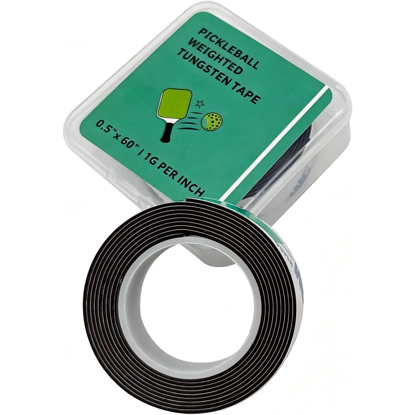 Tungsten Weight Tuning Tape, 60 Inch High Density Balance Strip, 0.5g/in & 1g/in Two Density Options, Non-Toxic Strong Adhesive Weight Strip for Pickleball Paddles, Golf Clubs & Tennis Rackets