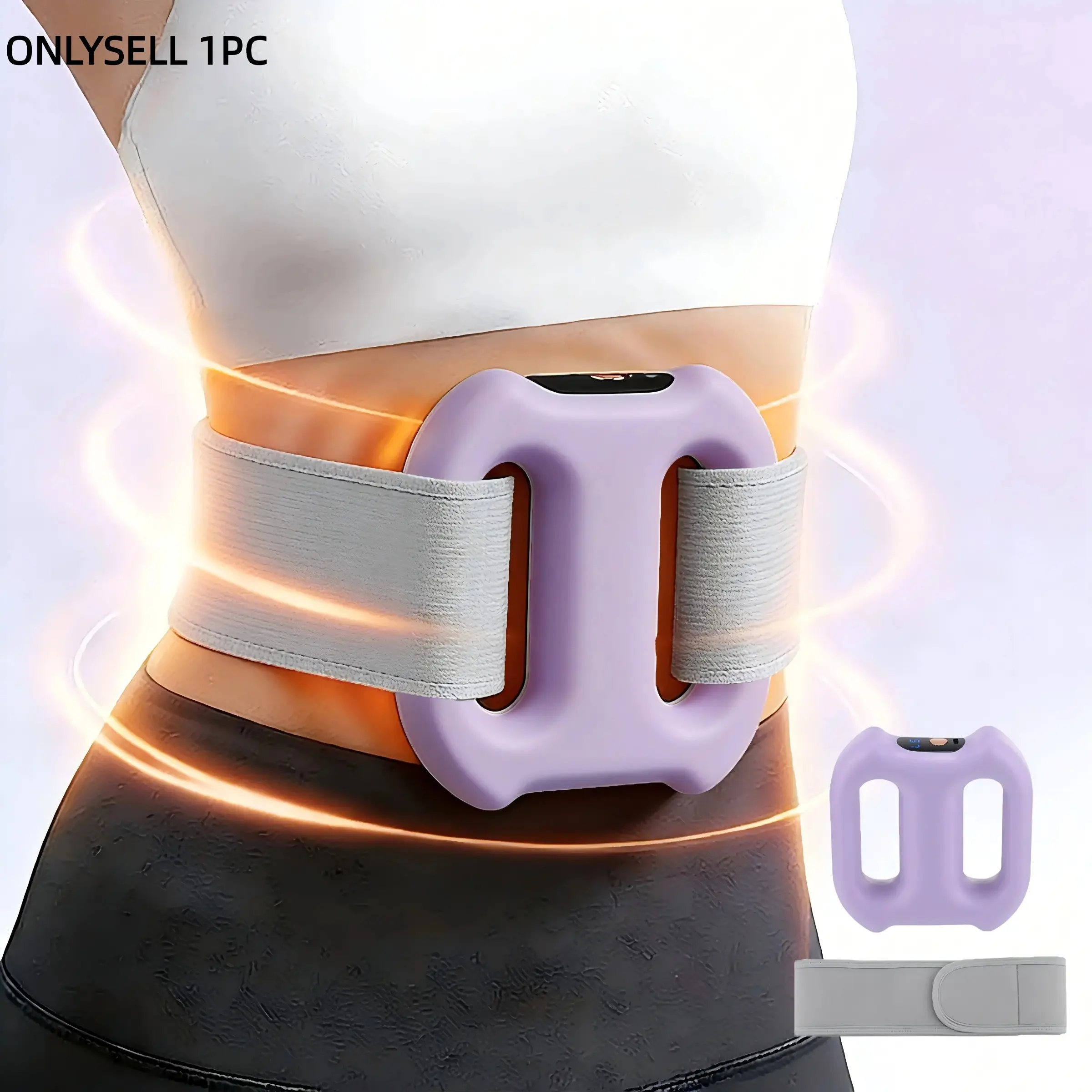 Deep Tissue Muscle Massager, Electric Dual Ring Fascia Massager with Belt, 3 Modes and 5 Intensity, Portable Full Body Massage Tool, USB Rechargeable Massagers