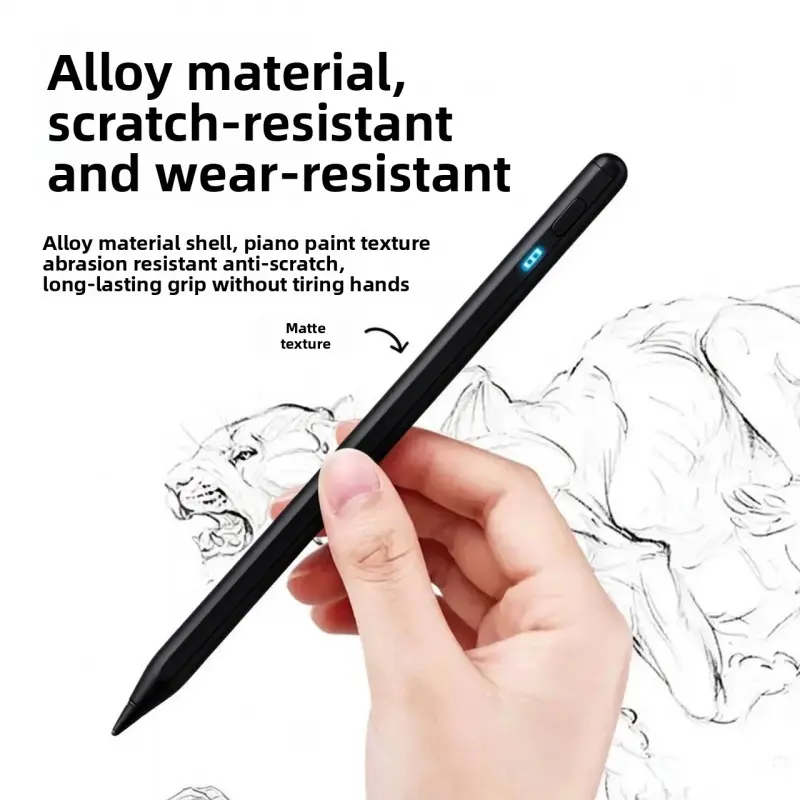 Apple & Android Compatible Stylus Pen, High Precision Stylus Pen for Touchscreen, Capacitive Touch Pen for iPhone iPad Samsung Huawei Tablets Phones, Ultra Thin Rechargeable Drawing Writing Pencil with Low Latency