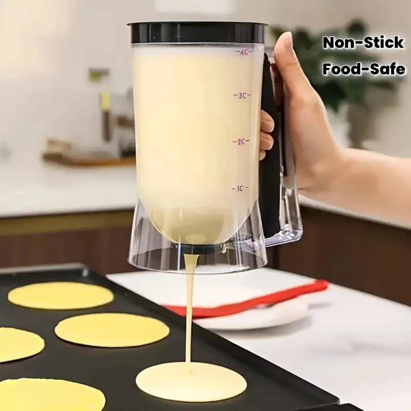 Non-Stick Cupcake & Pancake Batter Dispenser, Ergonomic Space-Saving Kitchen Tool, Baking Tools, Baking Supplies, Durable Material, Easy-to-Clean