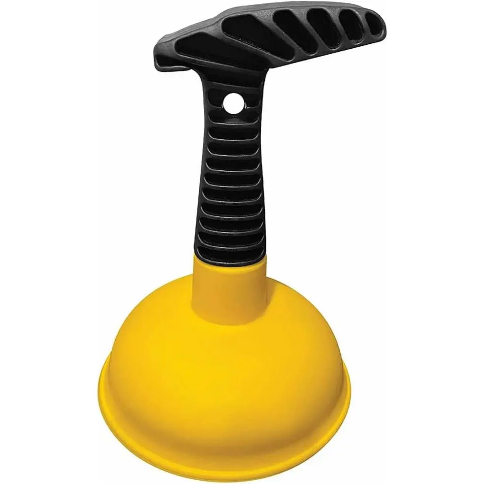 Sink Plunger, Easy to use Mini Plunger with Short Handle, Yellow |  Plunger Unclogging Tool for Kitchen Sink, Shower, Bathroom Drains, Bath