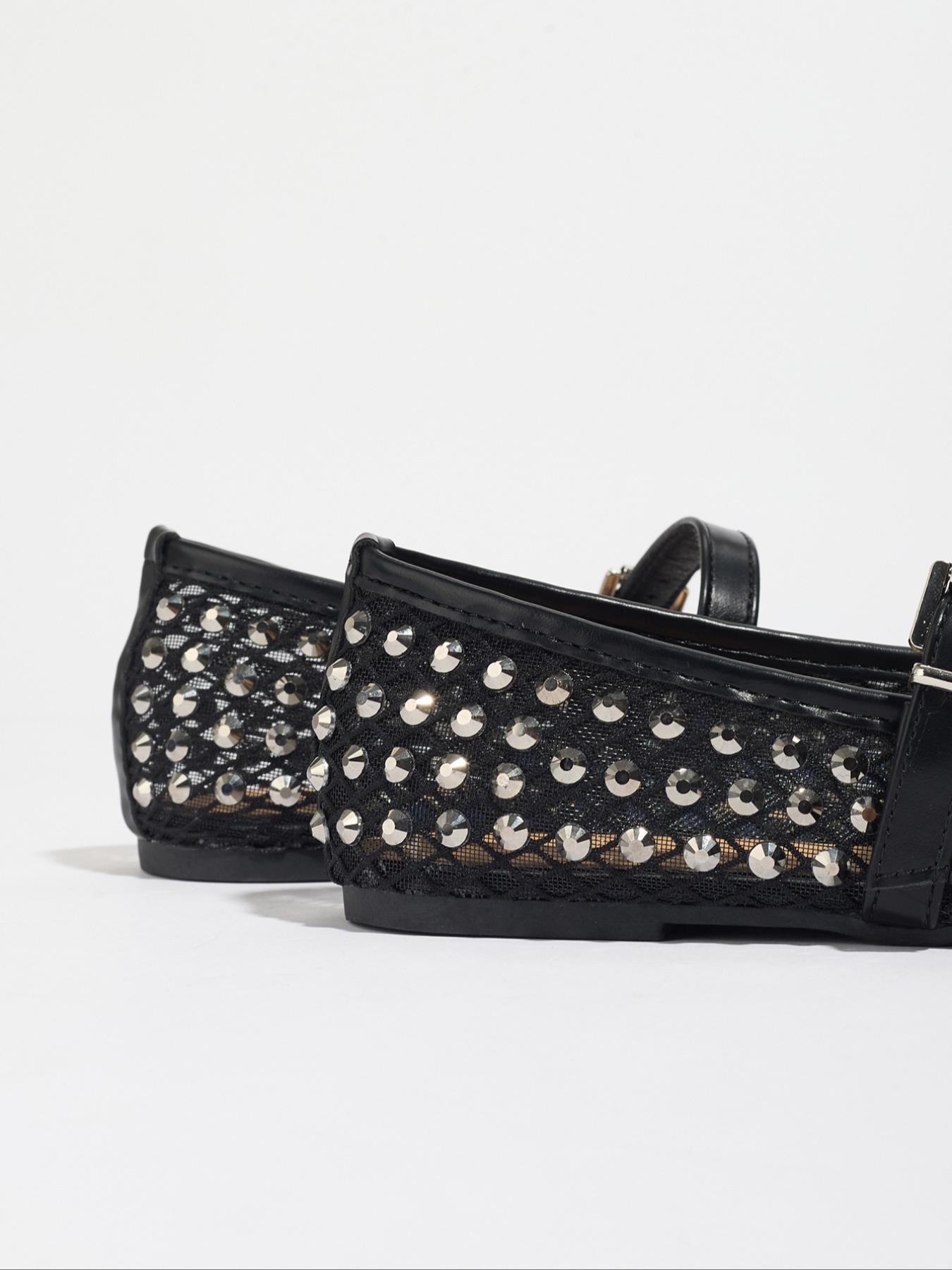 Women's Fashionable Studded Decorated Ballet Flats, Elegant Comfortable Flat Shoes for Daily Wear, Casual Trendy Shoes for Women & Girls, Running, Ballerina Flats Shoes