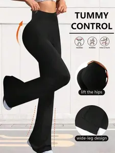 New Fashion Butt-Lifted Bell Bottom Pants, Shaping Yoga Pants, High Elasticity, Slim Fit, Suitable for Pilates, Yoga, Outdoor Sports, Home Wear, All Seasons