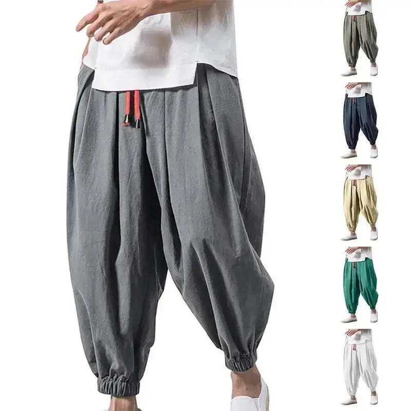 Men's Baggy Harem Pants, Oversized Hiphop Streetwear Trousers, Japanese Harajuku Style Casual Sweatpants, Baggy Pants