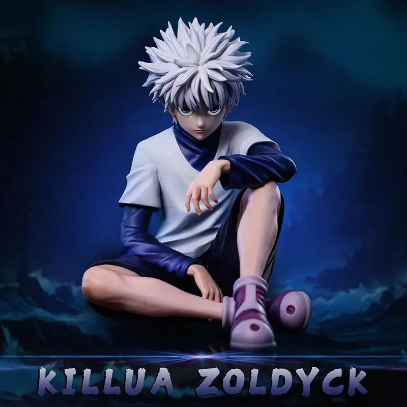 Hunter X Hunter Killua & Gon Figurine Set, PVC Figure, Classic Sitting Pose, High Detail Facial Expression, Anime Collectible, Boyfriend Gift