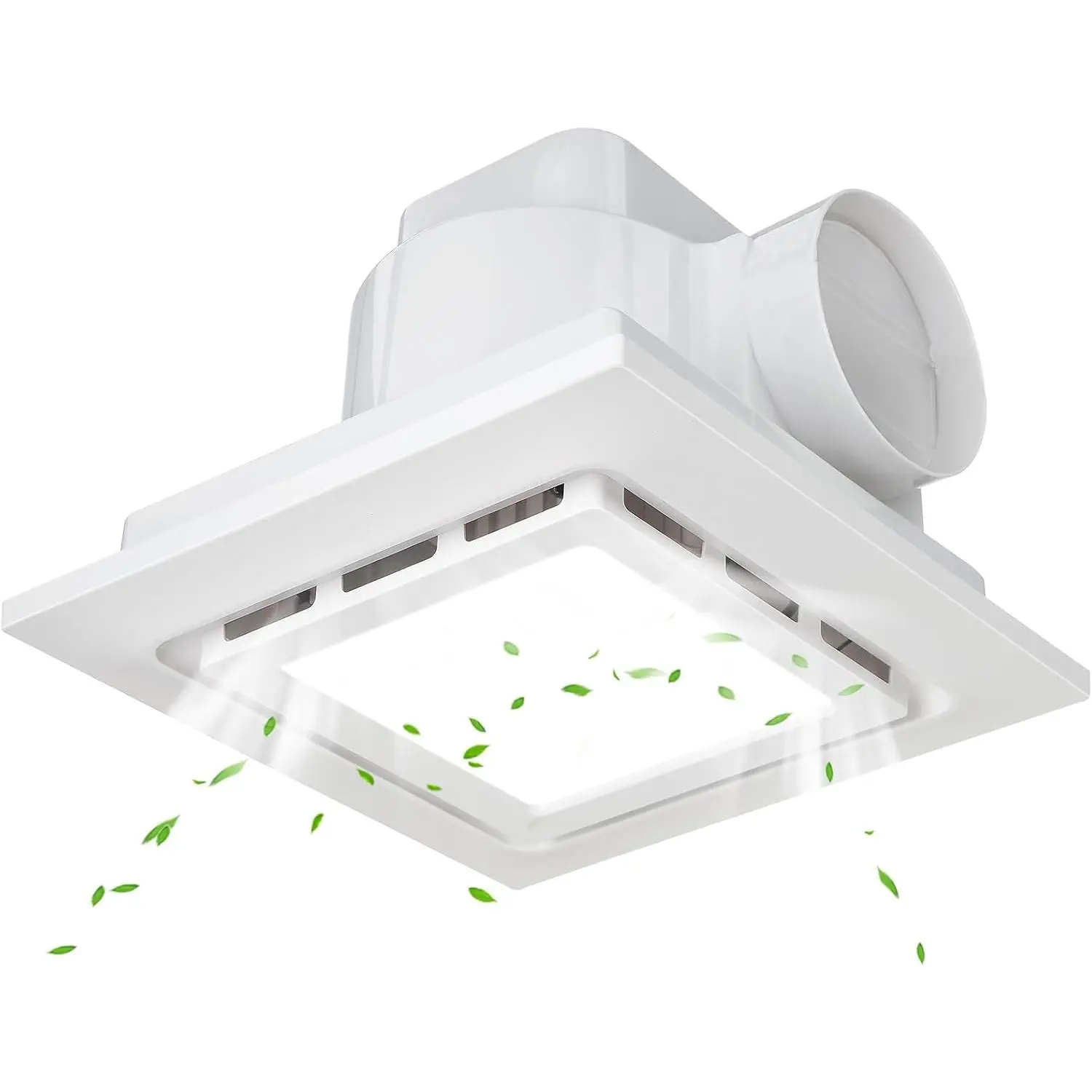 12" Bathroom Exhaust Fan with Light Ultra Quiet Ventilation Fan Combo 1.0 Sone 145CFM 10"x10" Mount (3-Color)
