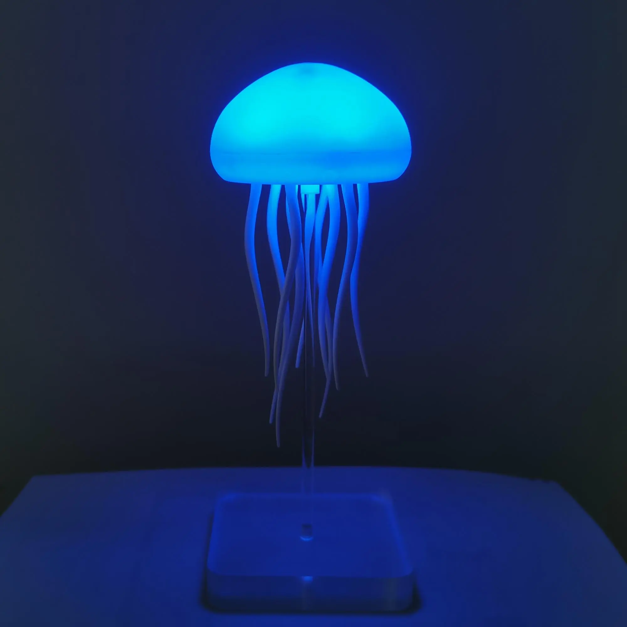 Jellyfish Design Night Light, USB Rechargeable Tabletop Light, Jellyfish Lamp, Color Changing Nightlight, Ambient Night Lights, Ambient Light For Bedroom, Living Room, Home Decor, Ambient Decoration Lamp, Ambient Decor Lighting, Decorative Night Light